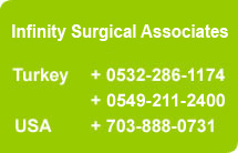 graphic of infinity surgery contact info